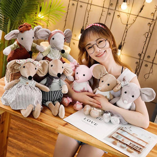 1pc 16.5" Cute & Lovely Dressing Cloth Animal Ballet Mouse Plush Toys Plushie Depot