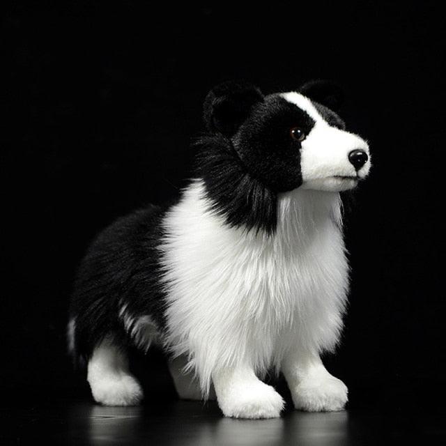 9" Realistic Border Collie Dog Plush Toy Default Title Plushie Depot