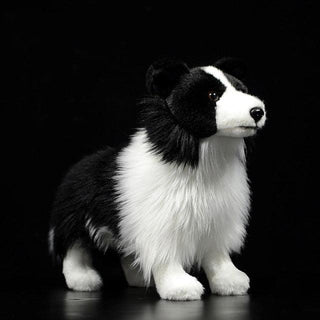 9" Realistic Border Collie Dog Plush Toy - Plushie Depot