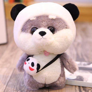 Panda Monsters Cosplay hooded Plush Dog grey panda Plushie Depot