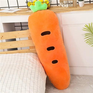 47" Long Fruits Plush Pillow Vegetables Strawberry Carrot Toys carrot - Plushie Depot