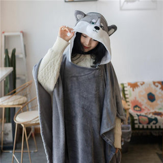 Soft and Funny Animal Cosplay Blanket Cloaks Plushie Depot