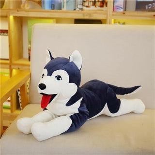 23" 35" / - 60/90cm giant Cartoon Sitting Plush Stuffed Dog Big Toy Husky Blue Stuffed Animals - Plushie Depot