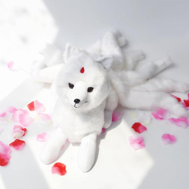 Cute Nine-Tailed Fox Stuffed Animals White Stuffed Animals - Plushie Depot