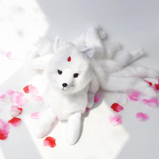 Cute Nine-Tailed Fox Stuffed Animals White Plushie Depot