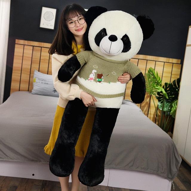 Giant Panda with a Sweater Plushie 1 Plushie Depot