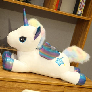 12" - 17.5" Rainbow Unicorn Plush Toy, Stuffed Unicorn Dolls for Kids White Plushie Depot