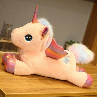 12" - 17.5" Rainbow Unicorn Plush Toy, Stuffed Unicorn Dolls for Kids Pink Plushie Depot