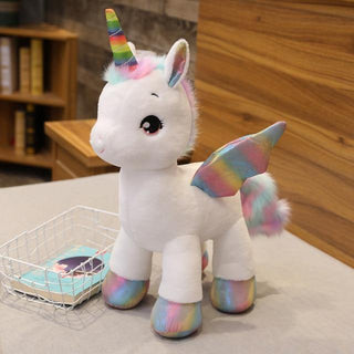 15" - 31" Large Kawaii Rainbow Unicorn Plush Toys White Stuffed Animals - Plushie Depot