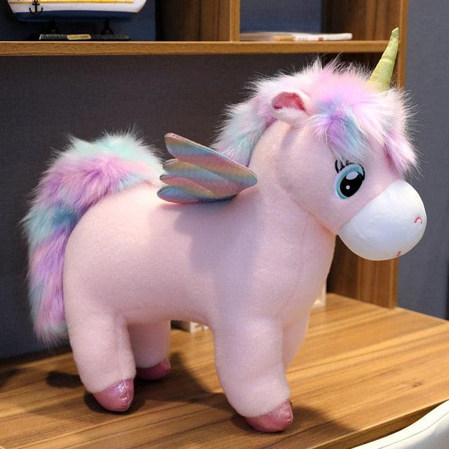 Fantastic Glow Rainbow Wings Unicorn Plush Toy Pink Plushie Depot
