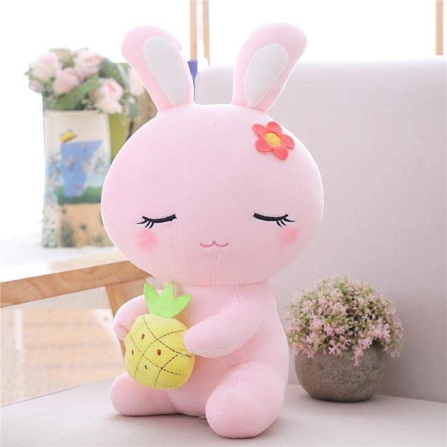 Cute Bunny Rabbit Plushie Pink Stuffed Animals - Plushie Depot