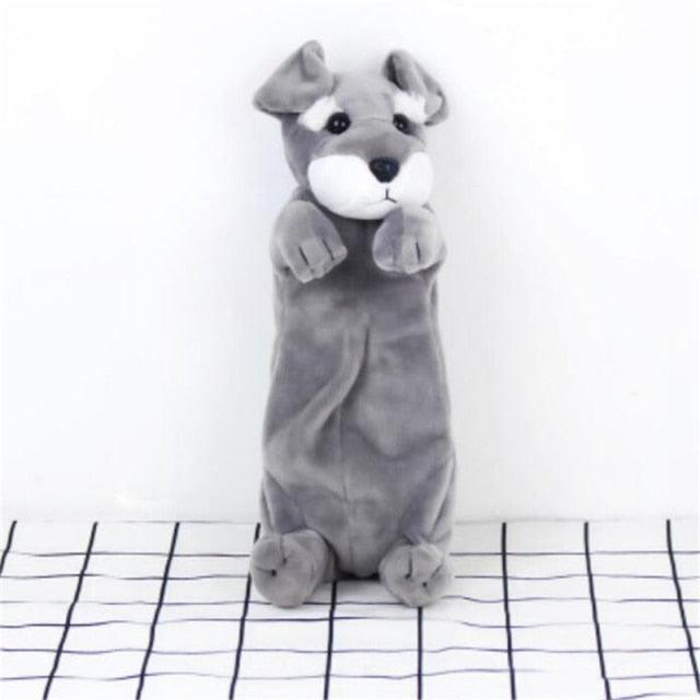 Adorable Schnauzer Dog Plush Pencil Case Default Title Stuffed Animals Plushie Depot