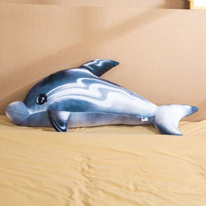 Giant Colorful Rainbow Dolphin Plush Toys gray Stuffed Animals Plushie Depot
