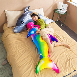 Giant Colorful Rainbow Dolphin Plush Toys Plushie Depot