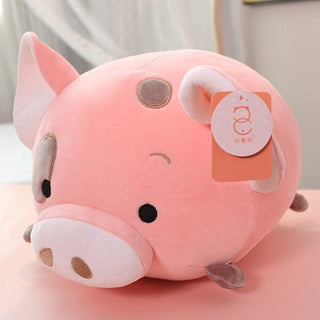 Chunky Animal Plush Toys pink pig Plushie Depot