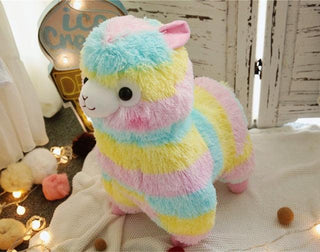 Colorful Alpaca Plush Doll Default Title Stuffed Animals - Plushie Depot
