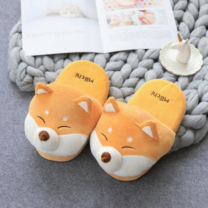 Shiba Inu Plush Doggy Slippers as pic shows A9 2 China Slippers Plushie Depot