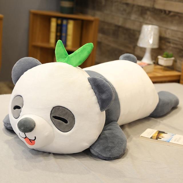 17" - 25" Cute Baby Panda with Bamboo Plush Toys close eyes Stuffed Animals Plushie Depot