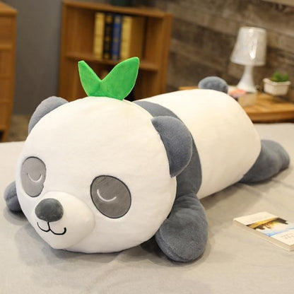 17" - 25" Cute Baby Panda with Bamboo Plush Toys curved eyes Stuffed Animals Plushie Depot