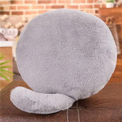 Funny Cat Butt Cushion gray Chairs Plushie Depot