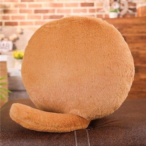 Funny Cat Butt Cushion Brown Chairs Plushie Depot
