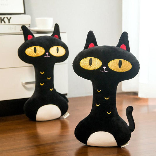Black Cat Throw Pillow Plushies Toy - Plushie Depot
