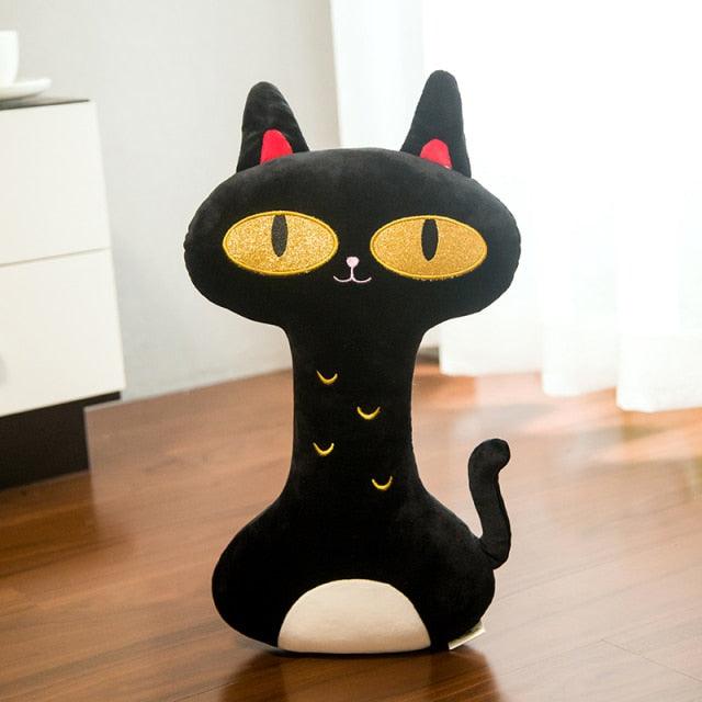 Black Cat Throw Pillow Plushies Toy Default Title Plushie Depot