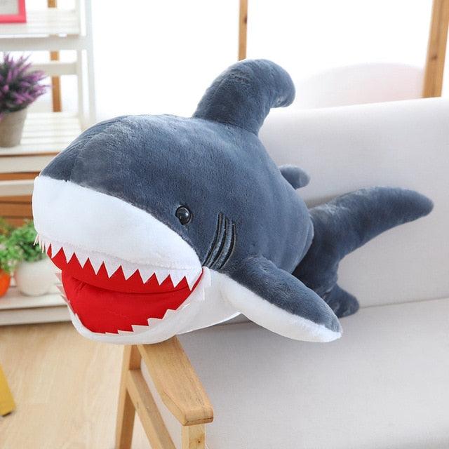 Funny Giant Shark Bite Plushy Toy 90CM Gray - Plushie Depot