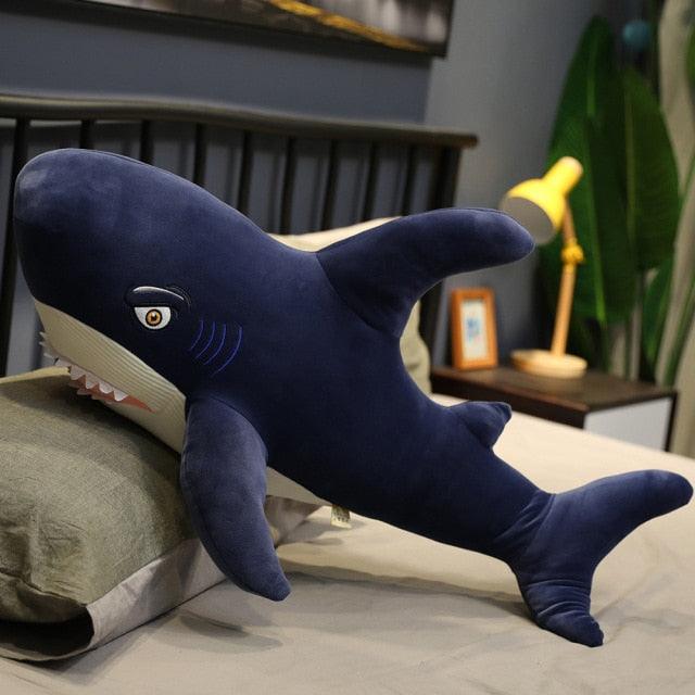 Giant Shark Plush Toy Sea Animal Stuffed Doll Blue Plushie Depot