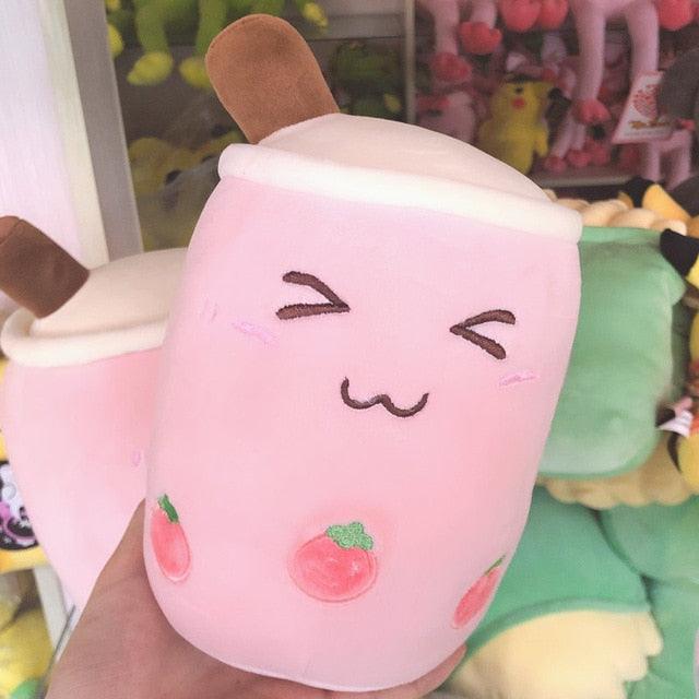 Boba Tea Milk Plushies pink Plushie Depot