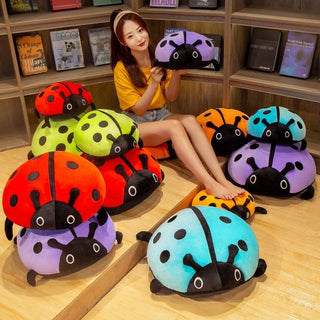 Huggable & Cute Colorful Ladybug Insect Pillow Doll - Plushie Depot