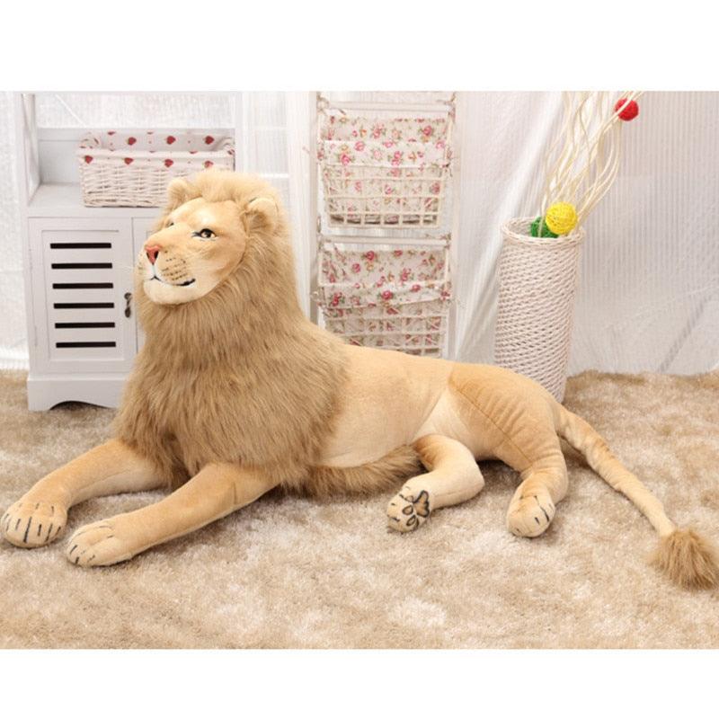 Life Size Realistic Lion Real Life Lion Leopard Stuffed Plush Toys - Plushie Depot