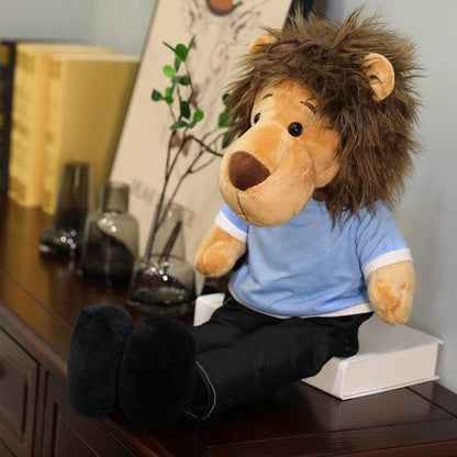 Big size the kings eternal monarch lion Stuffed Doll Animal Plush toy Blue Plushie Depot