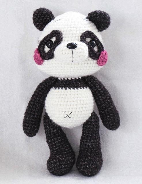 handmade panda and Fox Amigurumi fox Crochet Knitted Stuffed animals for kids panda Plushie Depot