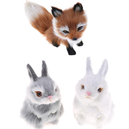 Mini Pocket Realistic Fox Stuffed Animal & Bunny Stuffed Animals Plushies Plushie Depot