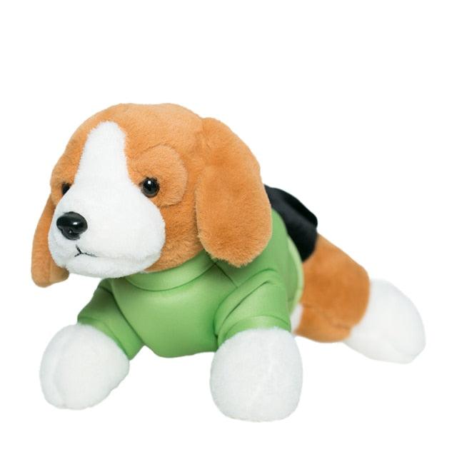 Golden retriever Dog Pillow Plush Toy Green Plushie Depot