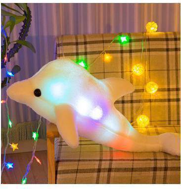 Light Up Dolphin Pillow Stuffed Toys white Stuffed Animals Plushie Depot