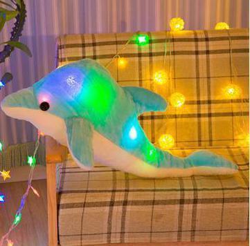 Light Up Dolphin Pillow Stuffed Toys Blue Stuffed Animals Plushie Depot