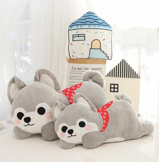 Shiba Inu Puppy Plushies Grey - Plushie Depot