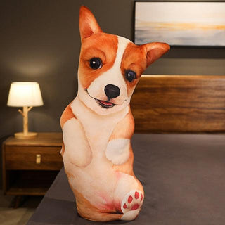 Soft 3D Corgi Dog Stuffed Animal Blue Plushie Depot