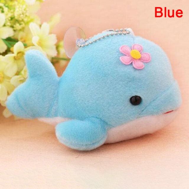 Cute Dolphin with a Little Flower Plush Doll (5 Styles) BLUE Stuffed Animals Plushie Depot