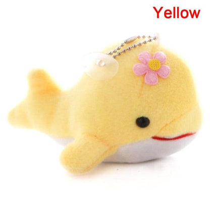 Cute Dolphin with a Little Flower Plush Doll (5 Styles) YELLOW Stuffed Animals Plushie Depot