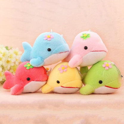 Cute Dolphin with a Little Flower Plush Doll (5 Styles) Stuffed Animals Plushie Depot