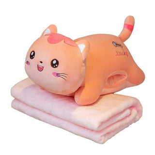 Cute Plushie Cat Cartoon Toy cat, 3 in 1 Pillow With Blanket Toy Animal 55cm blanket 1x1.7m 3 | Plushie Depot