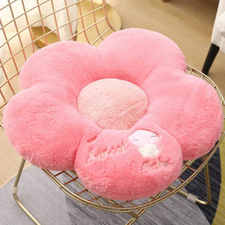 Flower Chair Cushions peach red - Plushie Depot