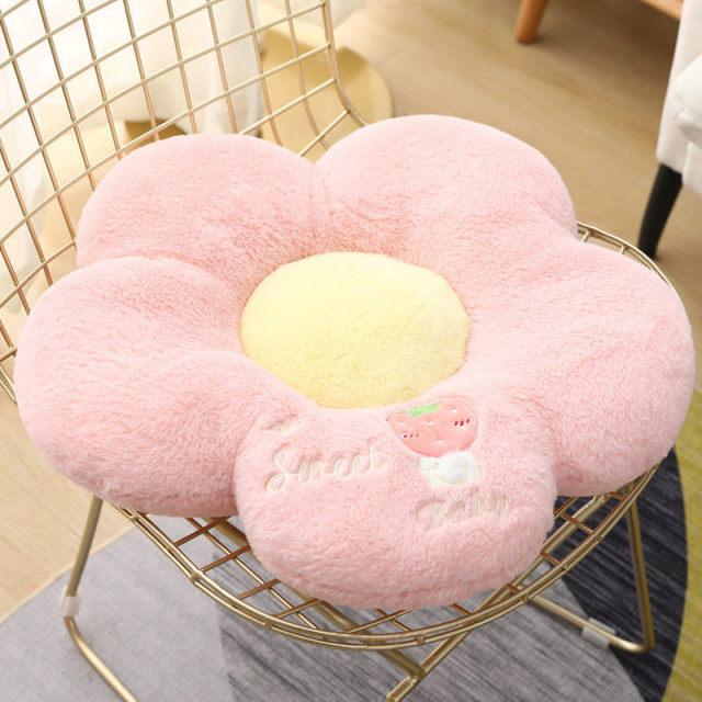 Flower Chair Cushions Strawberry pink Plushie Depot