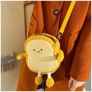 Cute & Soft Kawaii Bread Toast Backpack Plush Toy - Plushie Depot