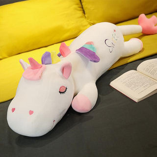 Large Lying Unicorn Stuffed Animal white Stuffed Animals - Plushie Depot