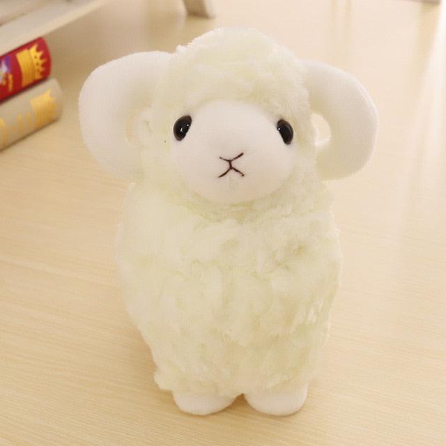 Lifelike Big Horned Sheep Ram Plushie White China Stuffed Animals Plushie Depot