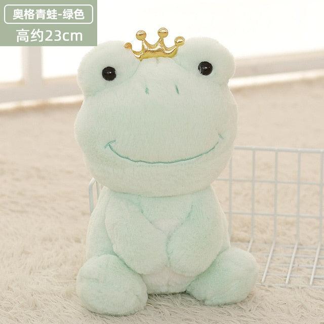 King & Queen Frog Plushies 23cm green - Plushie Depot
